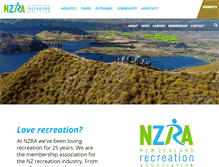 Tablet Screenshot of nzrecreation.org.nz